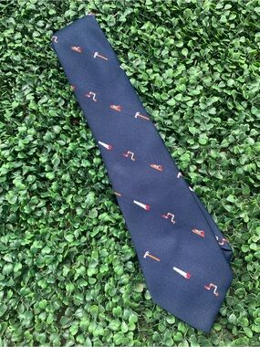Vintage 80s Schreter for “This Old House” blue & multicolor tools pop Art tie